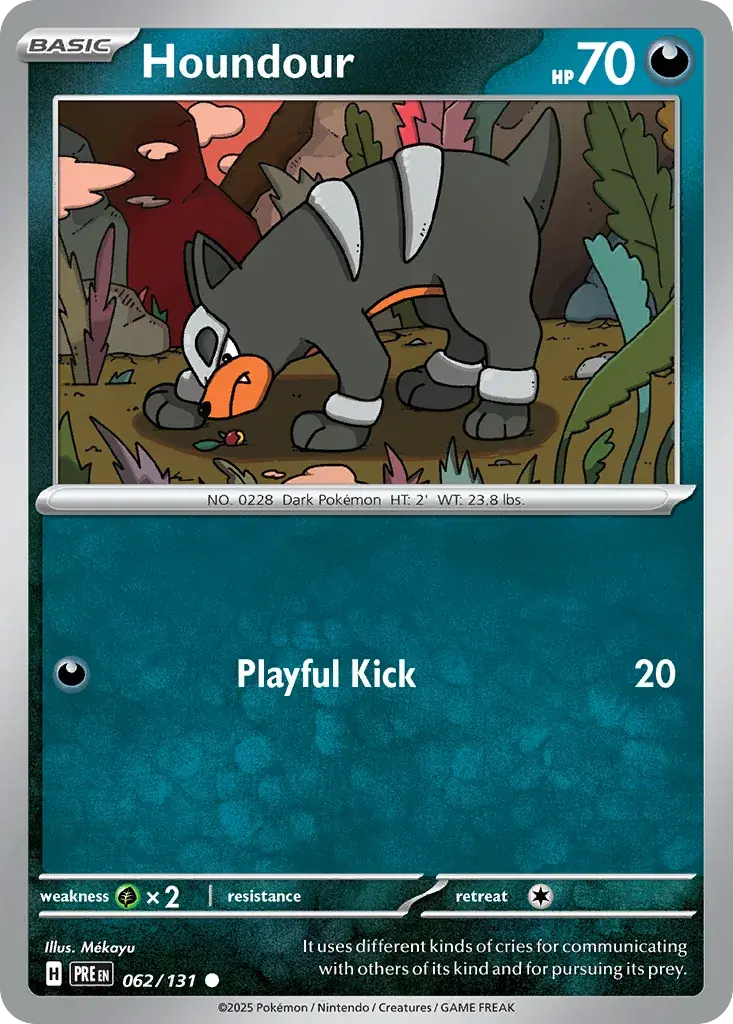 Houndour Prismatic Evolutions Pokemon card