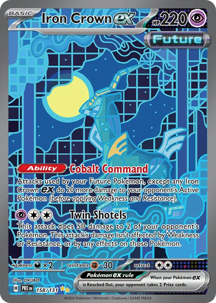 Iron Crown ex Prismatic Evolutions Pokemon card