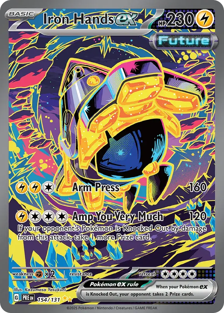 Iron Hands ex Prismatic Evolutions Pokemon card