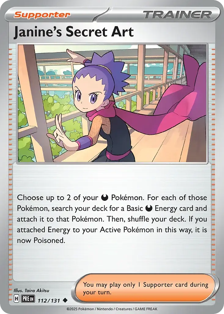 Janine's Secret Art Prismatic Evolutions Pokemon card