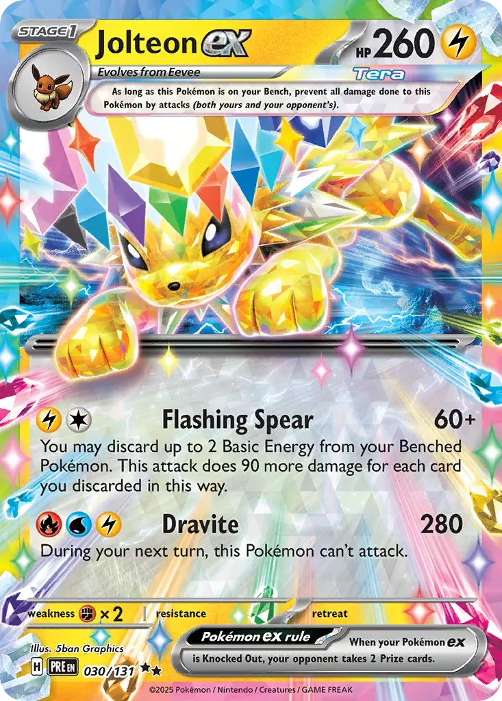 Jolteon ex Prismatic Evolutions Pokemon card
