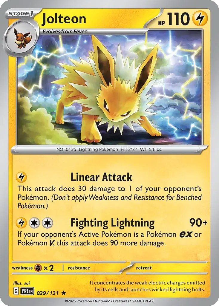 Jolteon Prismatic Evolutions Pokemon card