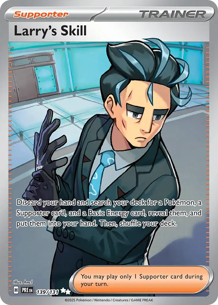 Larry's Skill Prismatic Evolutions Pokemon card
