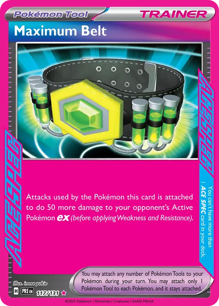 Maximum Belt Prismatic Evolutions Pokemon card
