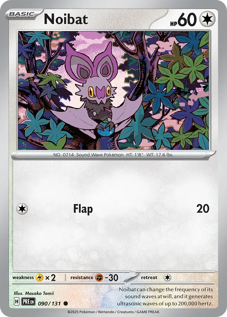 Noibat Prismatic Evolutions Pokemon card
