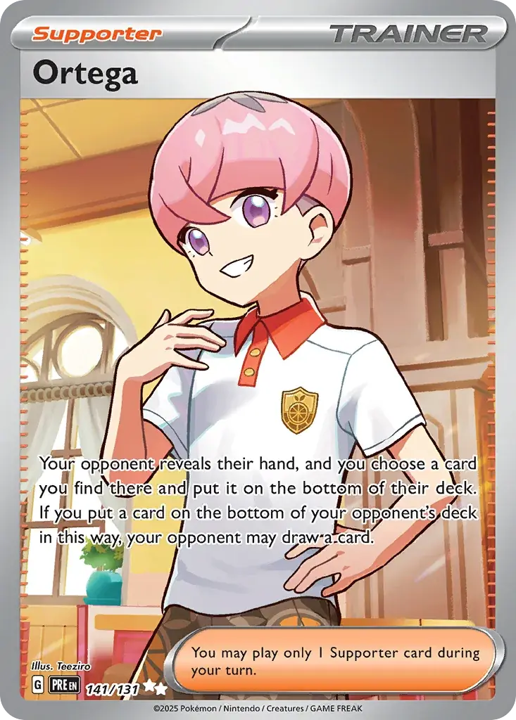 Ortega Prismatic Evolutions Pokemon card