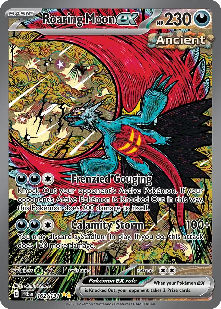 Roaring Moon ex Prismatic Evolutions Pokemon card