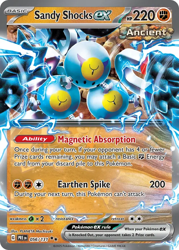 Sandy Shocks ex Prismatic Evolutions Pokemon card