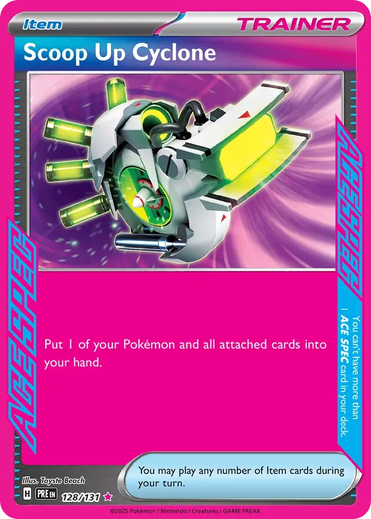 Scoop Up Cyclone Prismatic Evolutions Pokemon card
