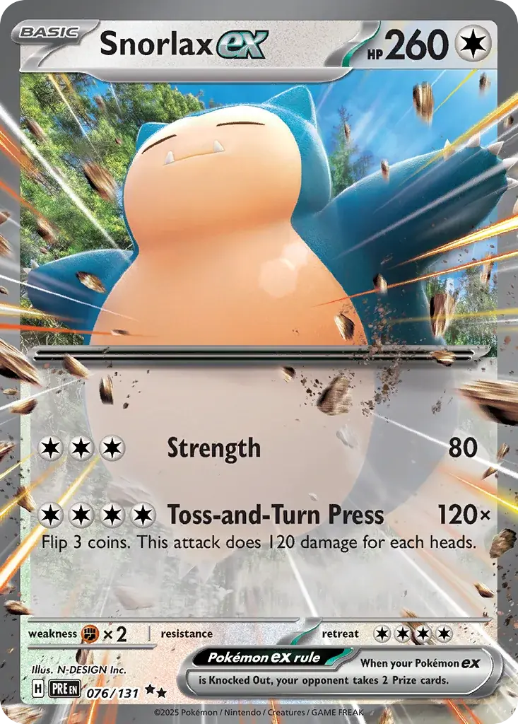 Snorlax ex Prismatic Evolutions Pokemon card