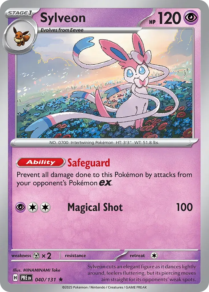 Sylveon Prismatic Evolutions Pokemon card