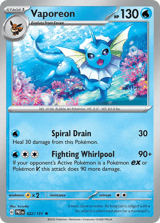 Vaporeon Rare Prismatic Evolutions
