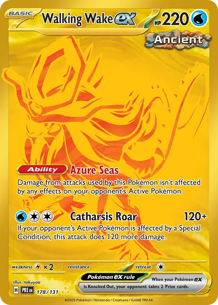 Walking Wake ex Prismatic Evolutions Pokemon card