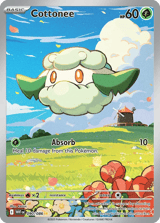 Cottonee Illustration Rare White Flare