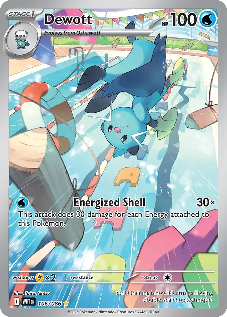 Dewott White Flare Pokemon card