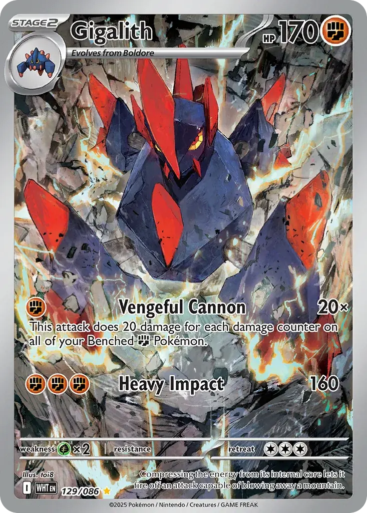 Gigalith White Flare Pokemon card