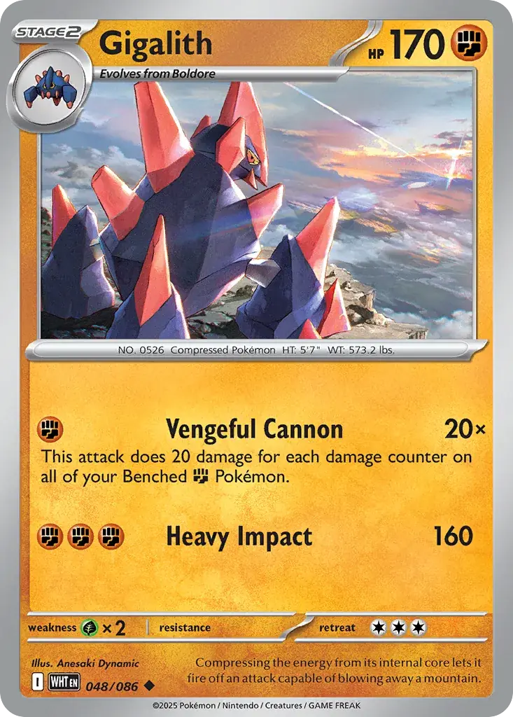 Gigalith White Flare Pokemon card
