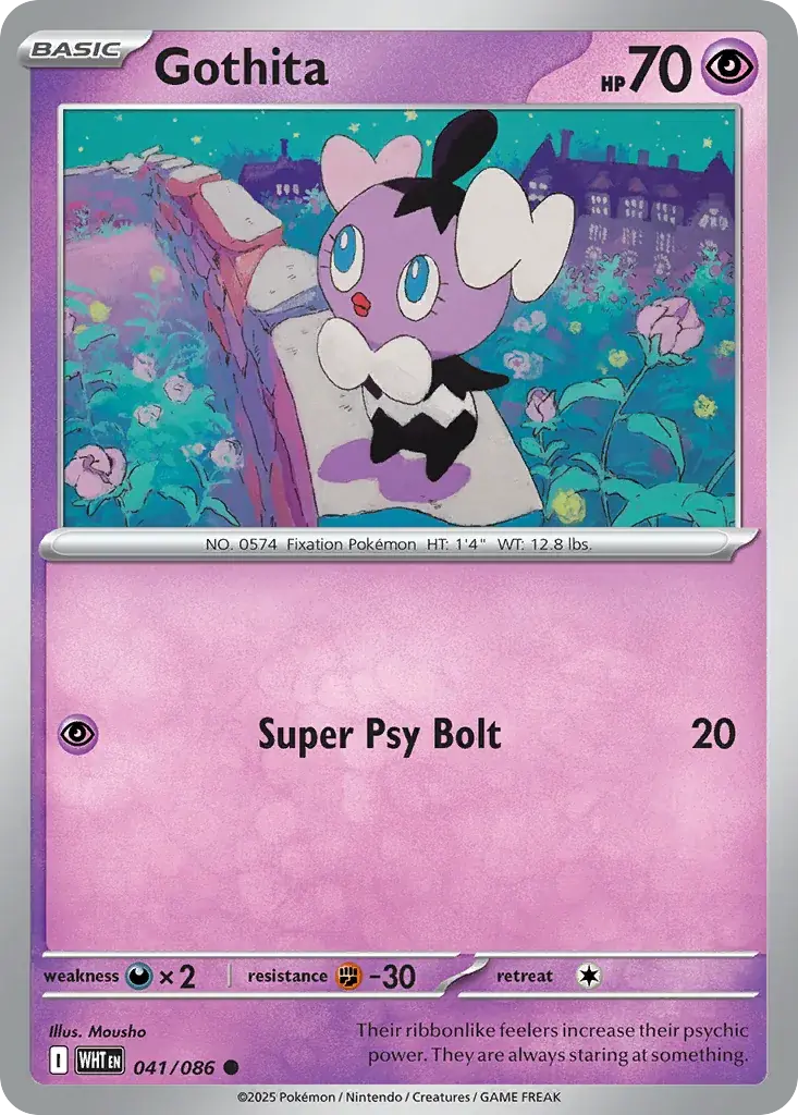 Gothita White Flare Pokemon card