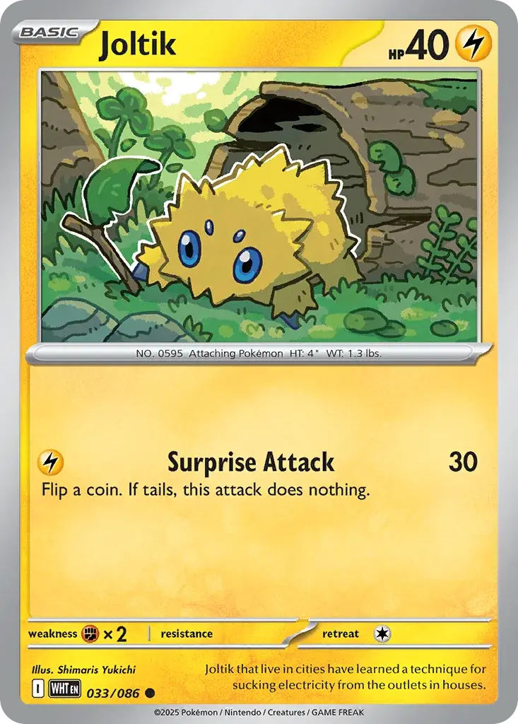 Joltik White Flare Pokemon card