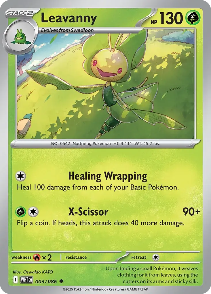 Leavanny White Flare Pokemon card