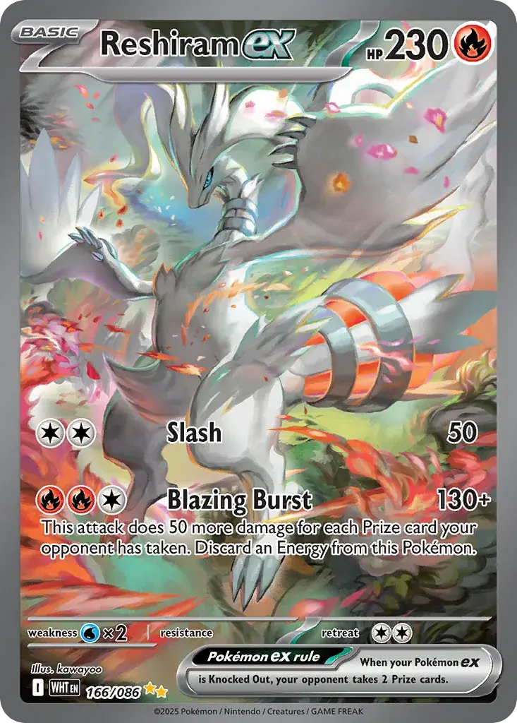 Reshiram ex White Flare Pokemon card
