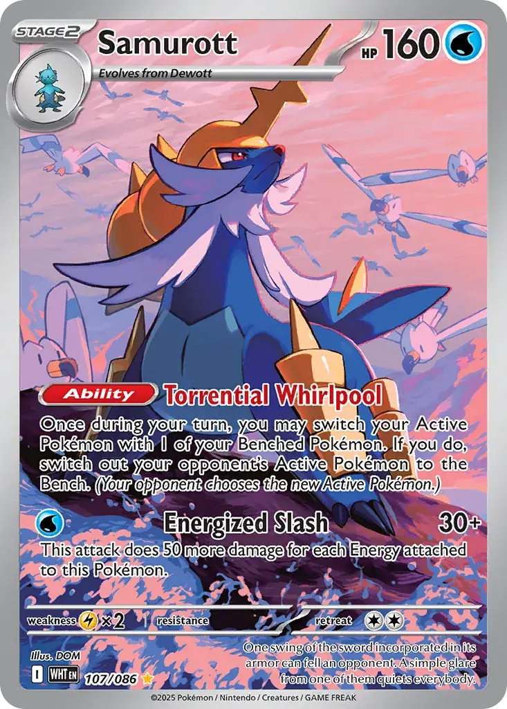 Samurott White Flare Pokemon card