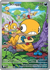Scraggy Illustration Rare White Flare