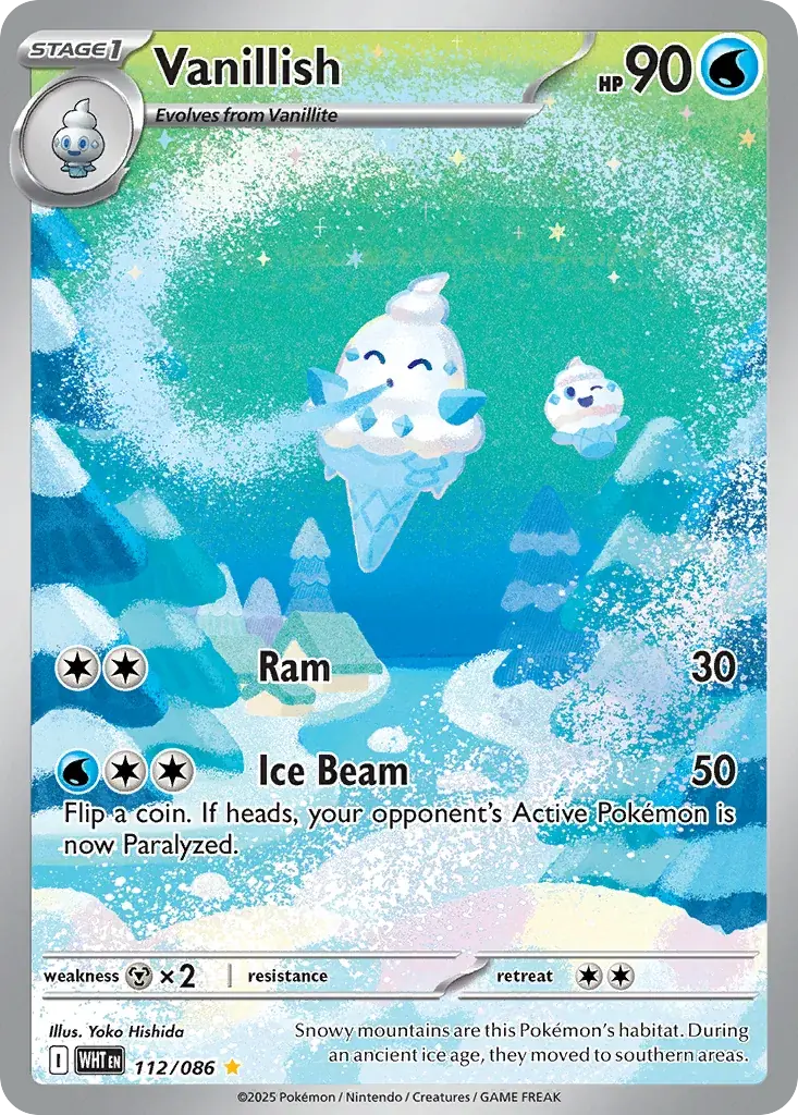 Vanillish White Flare Pokemon card