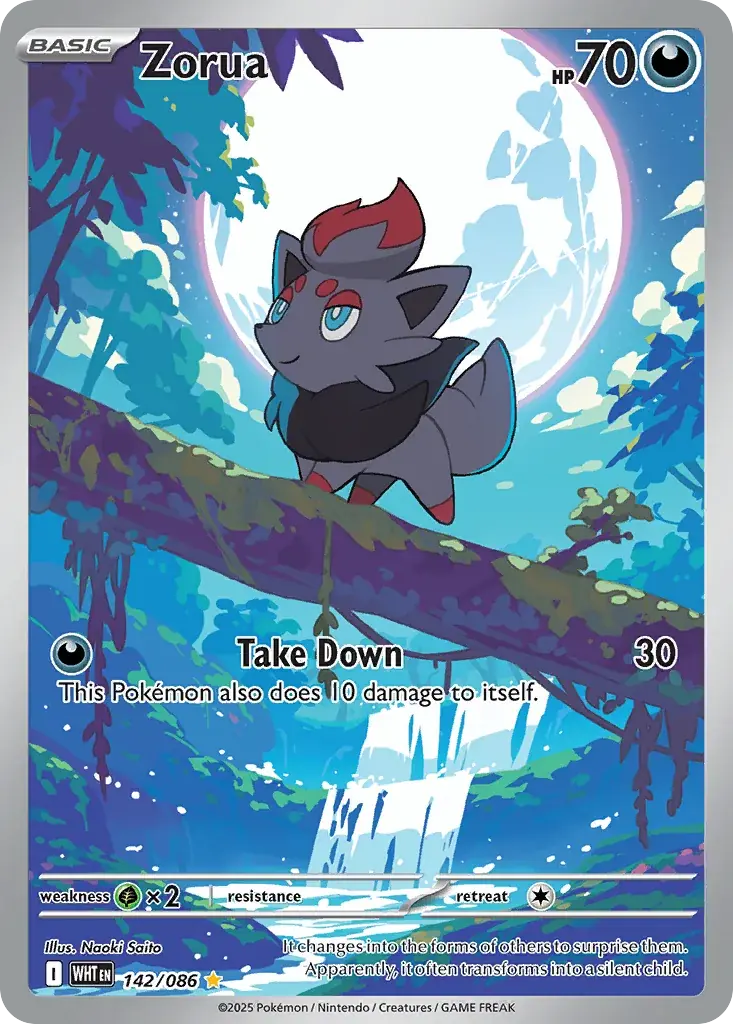 Zorua White Flare Pokemon card