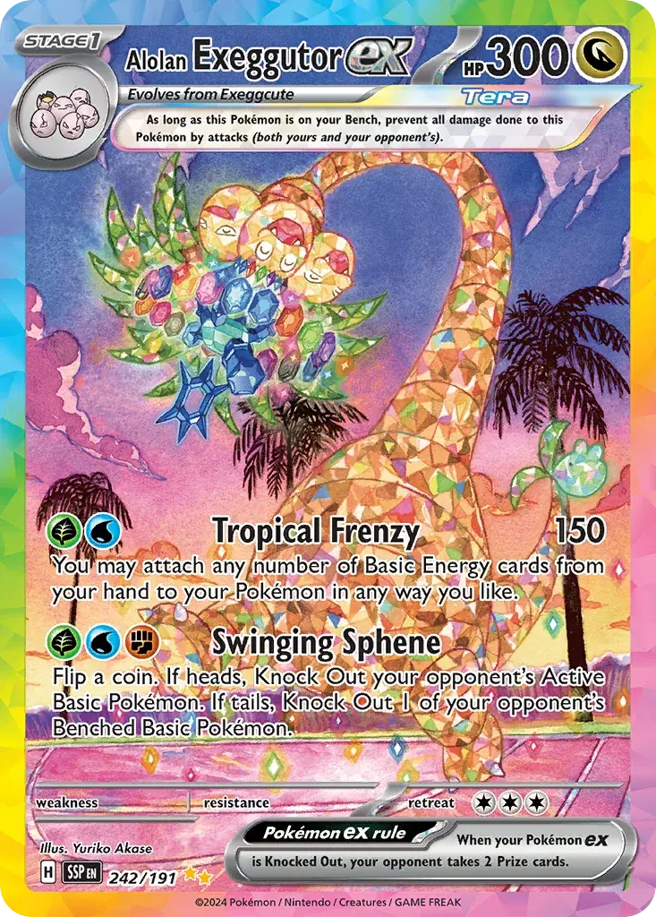 Alolan Exeggutor ex Surging Sparks Pokemon card
