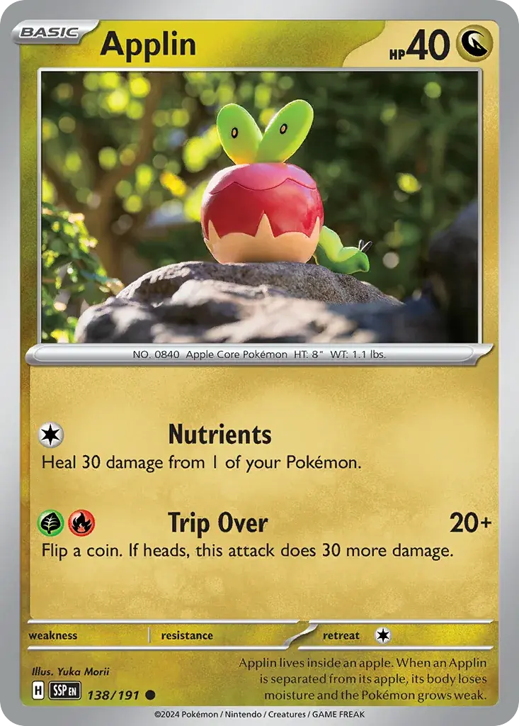 Applin Surging Sparks Pokemon card