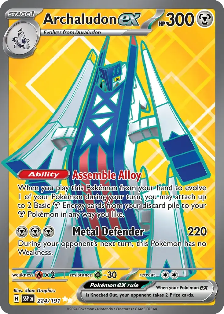 Archaludon ex Surging Sparks Pokemon card