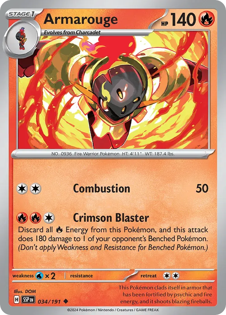 Armarouge Surging Sparks Pokemon card