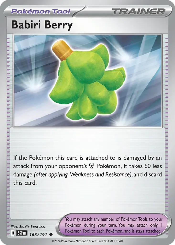 Babiri Berry Surging Sparks Pokemon card