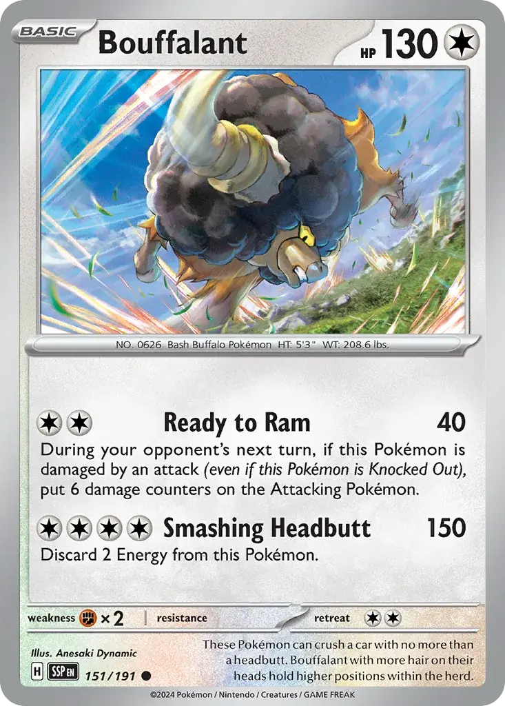 Bouffalant Surging Sparks Pokemon card