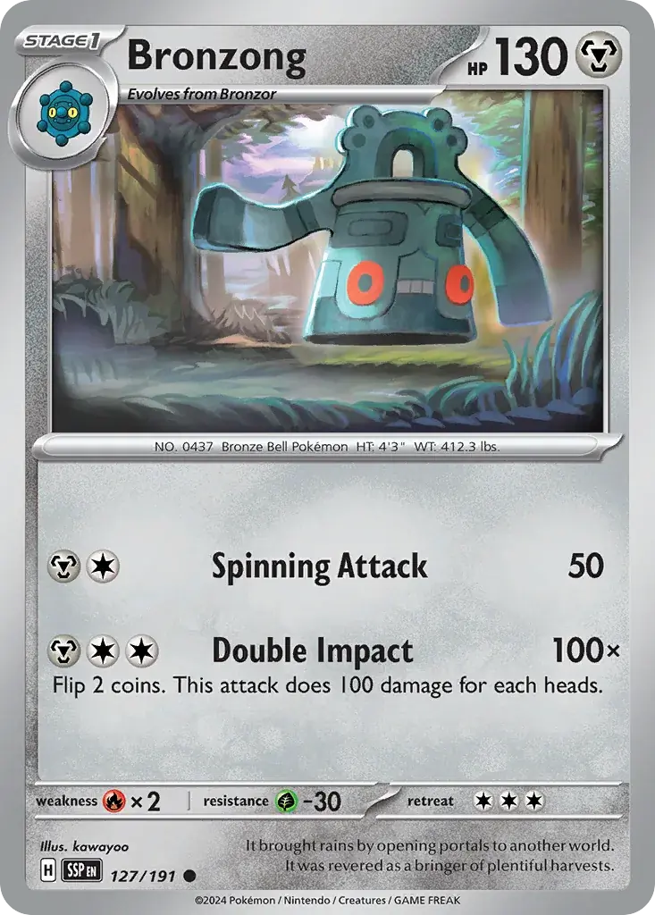 Bronzong Surging Sparks Pokemon card