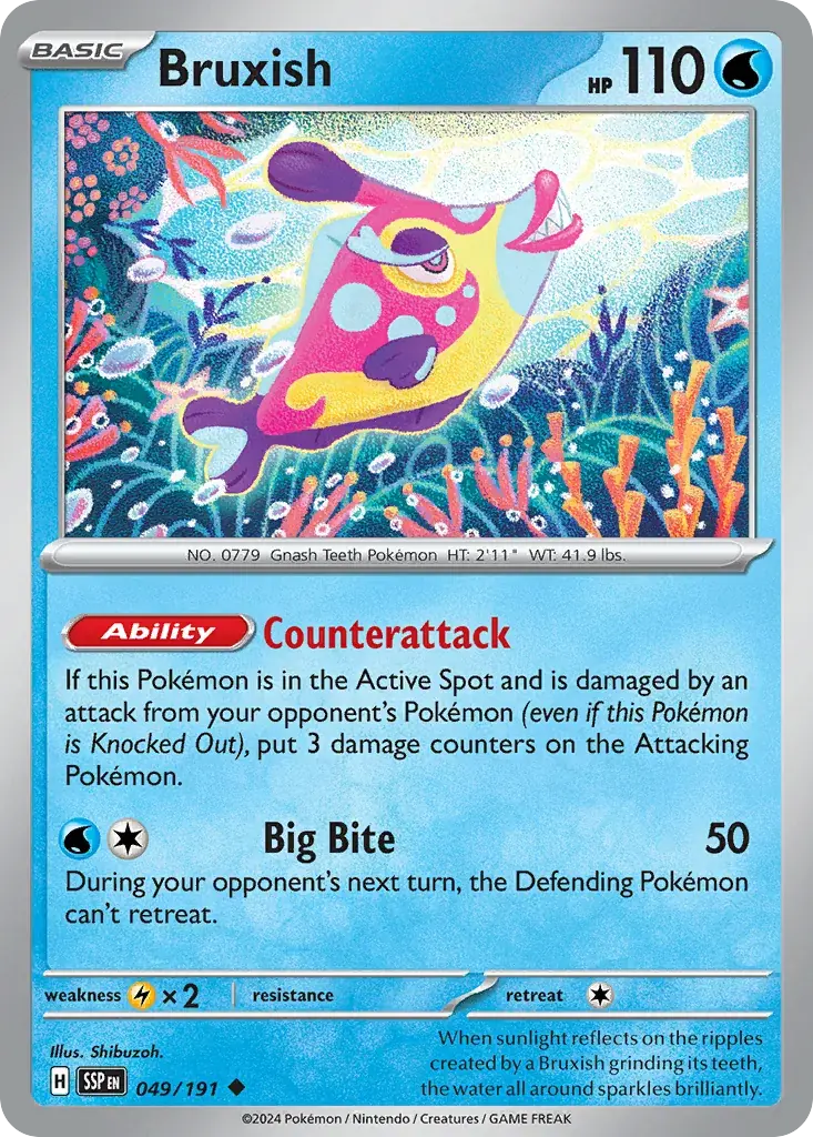 Bruxish Surging Sparks Pokemon card