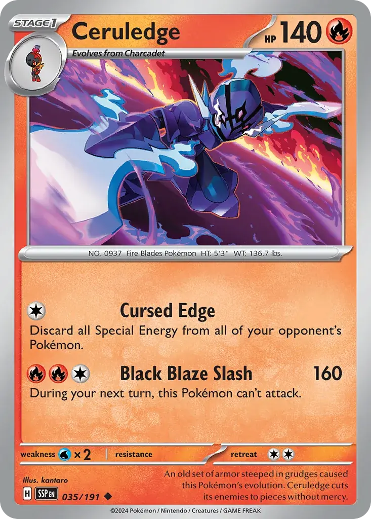 Ceruledge Surging Sparks Pokemon card