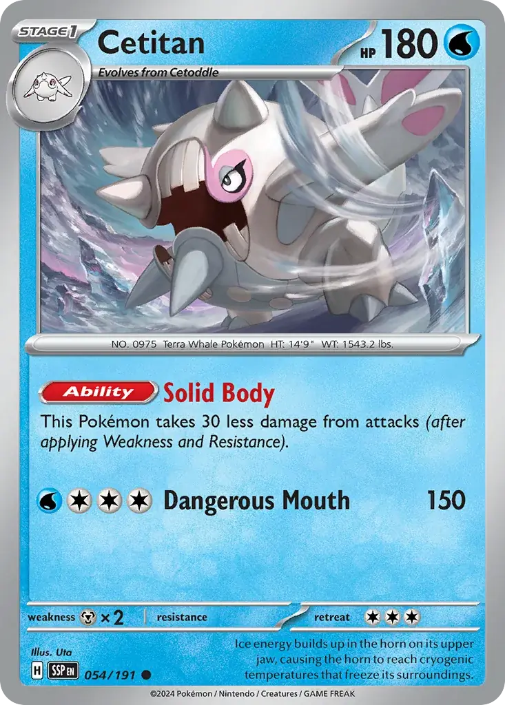 Cetitan Surging Sparks Pokemon card