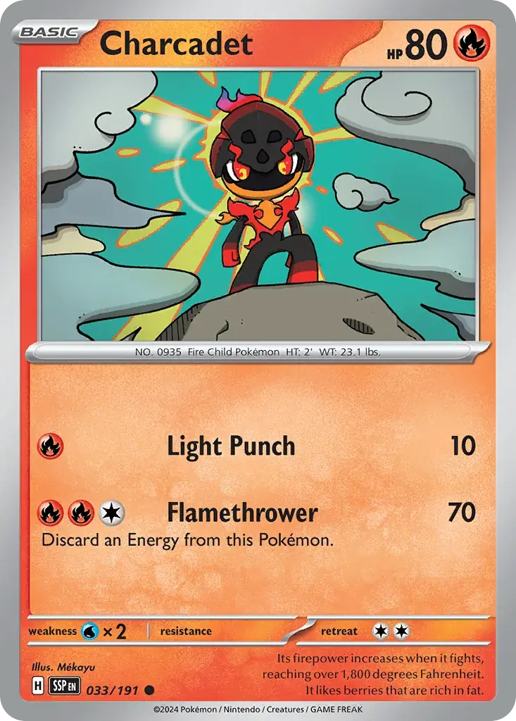 Charcadet Surging Sparks Pokemon card