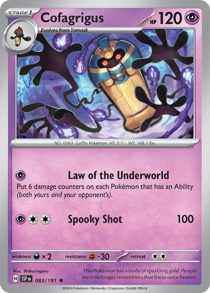 Cofagrigus Surging Sparks Pokemon card