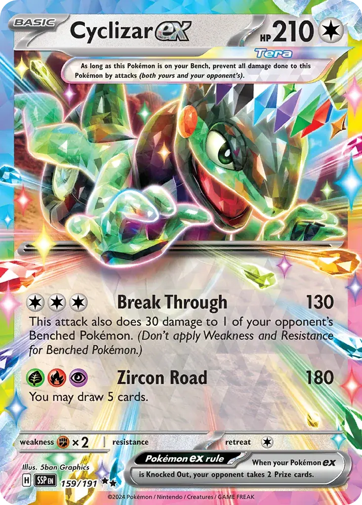 Cyclizar ex Surging Sparks Pokemon card