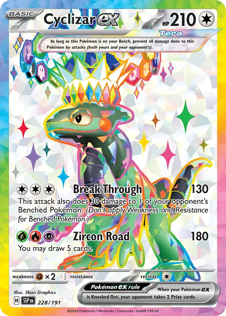 Cyclizar ex Surging Sparks Pokemon card