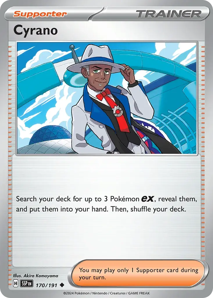 Cyrano Surging Sparks Pokemon card