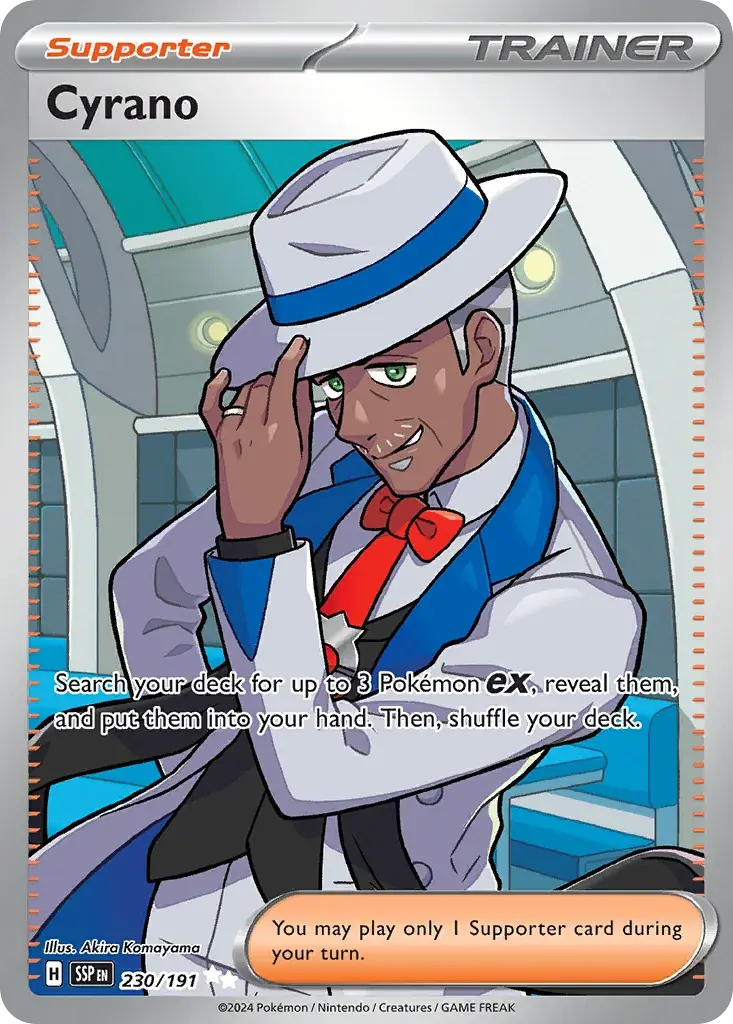 Cyrano Surging Sparks Pokemon card