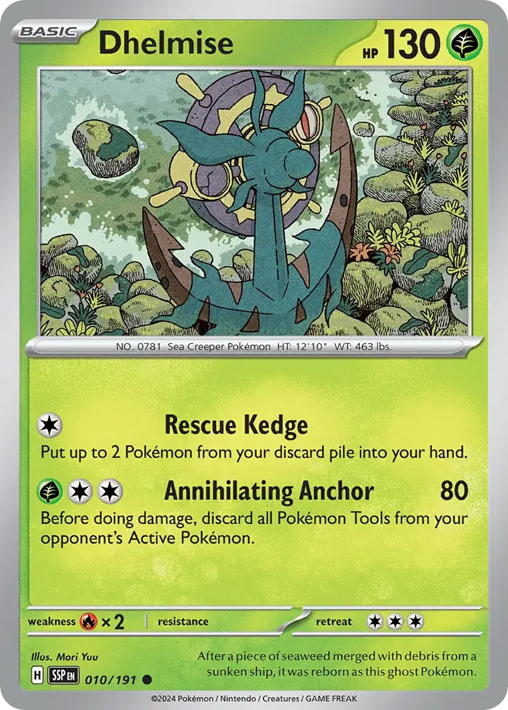 Dhelmise Surging Sparks Pokemon card