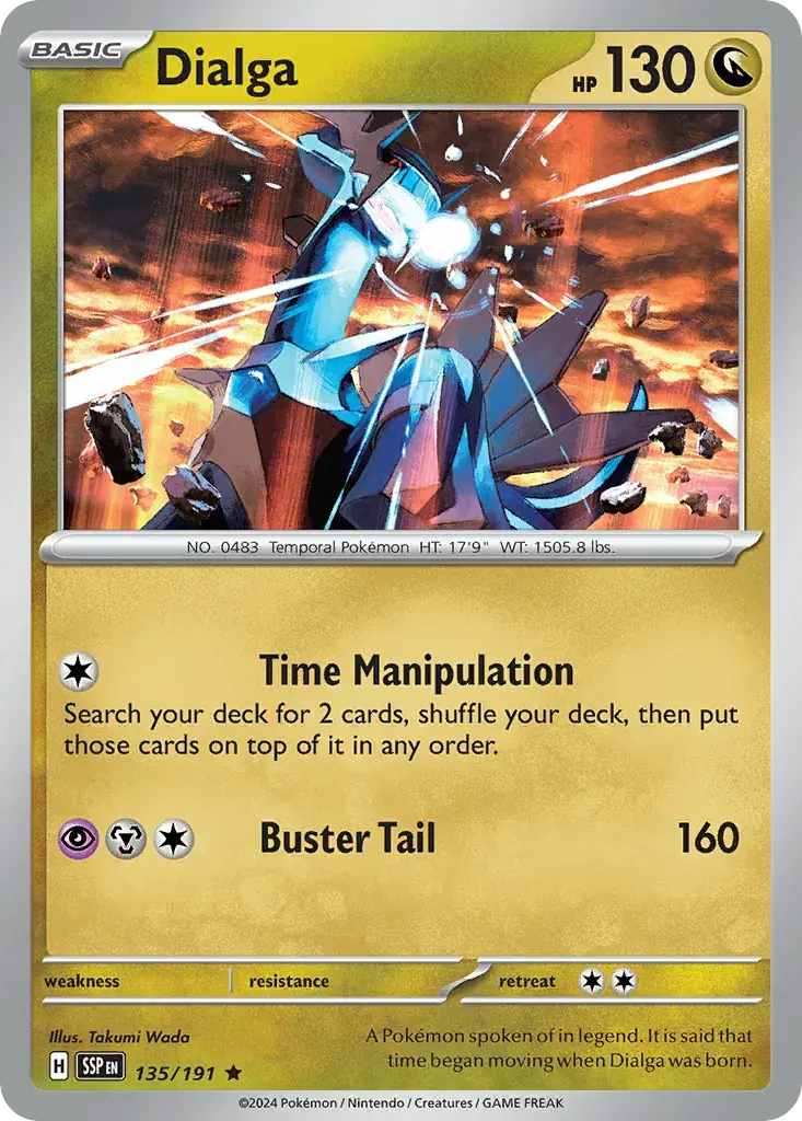 Dialga Surging Sparks Pokemon card