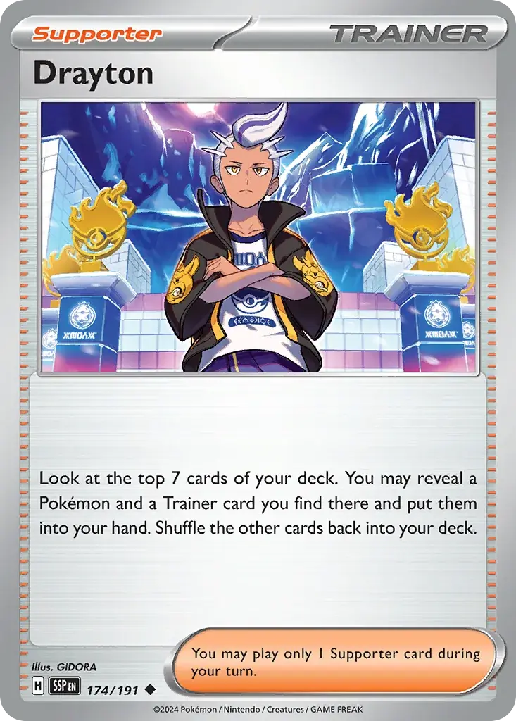 Drayton Surging Sparks Pokemon card