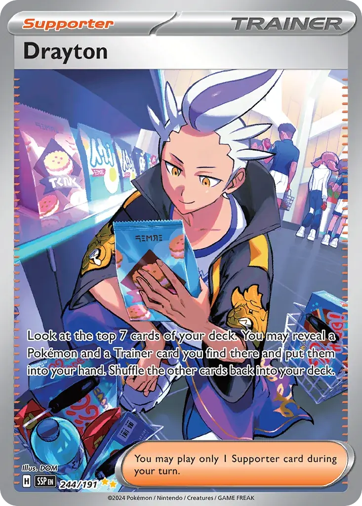 Drayton Surging Sparks Pokemon card