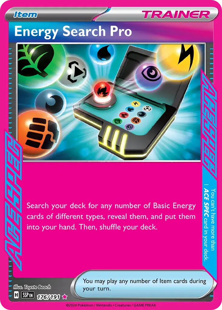 Energy Search Pro Surging Sparks Pokemon card